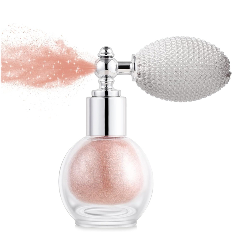 Shimmer Powder Spray for Makeup And Festival Glow-My Makeup Brushset