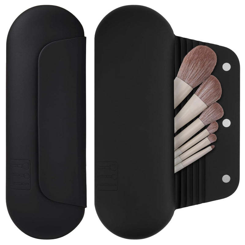 Silicone Brush Holder Travel Friendly with Magnetic Closure-My Makeup Brushset