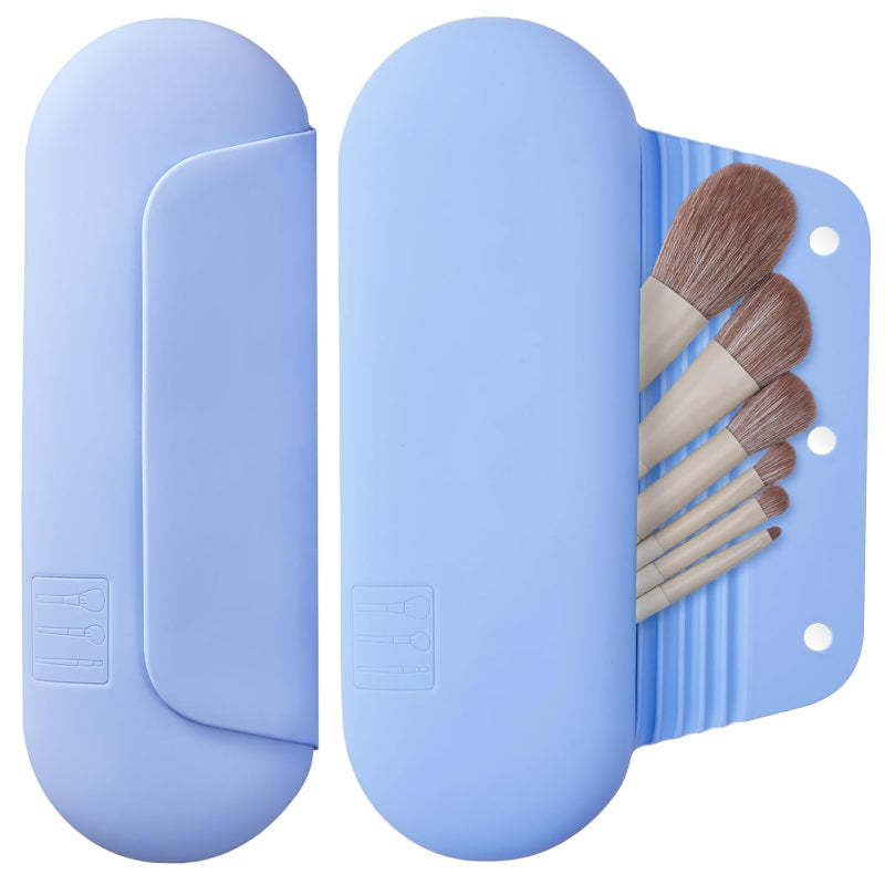 Silicone Brush Holder Travel Friendly with Magnetic Closure-My Makeup Brushset