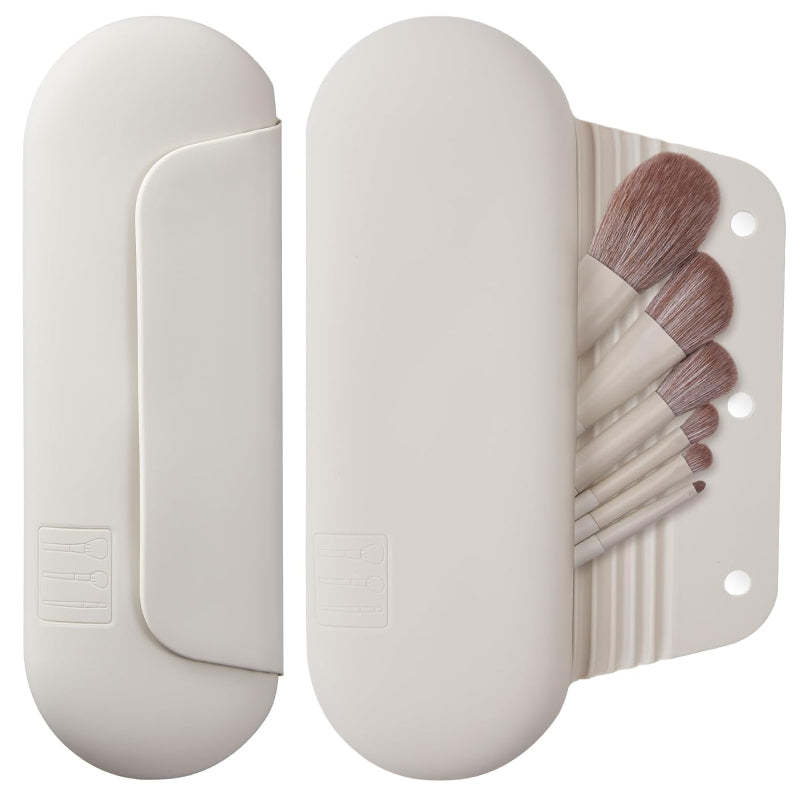 Silicone Brush Holder Travel Friendly with Magnetic Closure-My Makeup Brushset