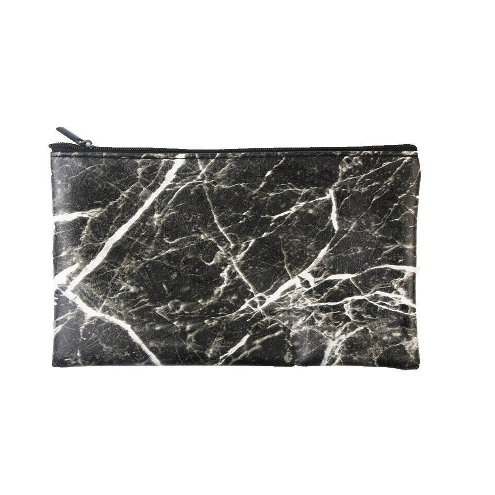 Marbling PU Leather Makeup Bag – Stylish And Functional Organizer-My Makeup Brushset