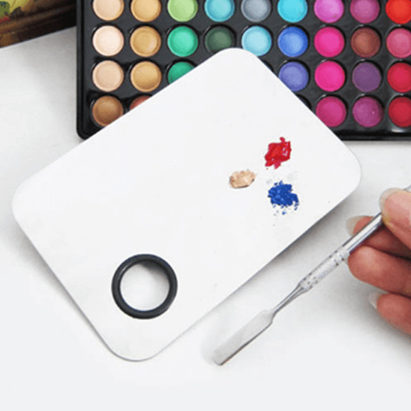 Stainless Steel Mixing Palette – Precision and Custom Blending-My Makeup Brushset