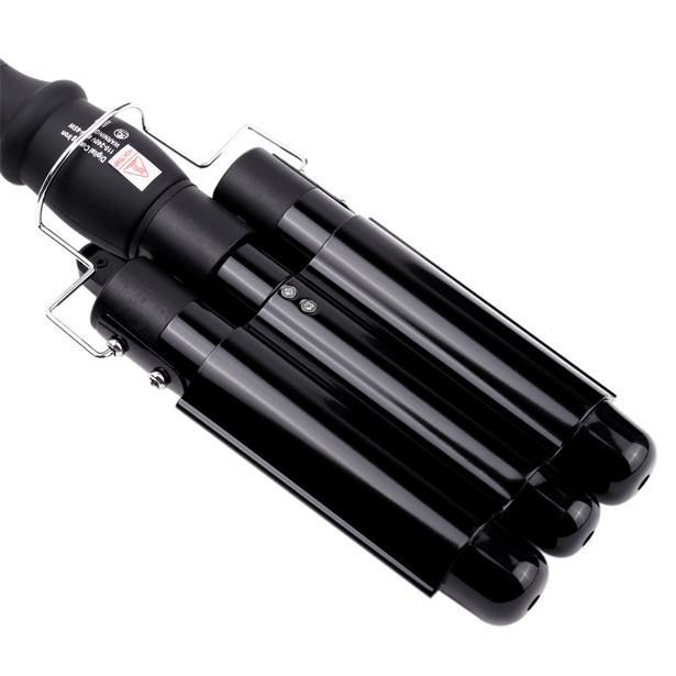 LCD Display Triple Curling Iron – Quick Styling for Lasting Waves-My Makeup Brushset