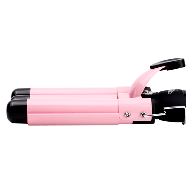 LCD Display Triple Curling Iron – Quick Styling for Lasting Waves-My Makeup Brushset