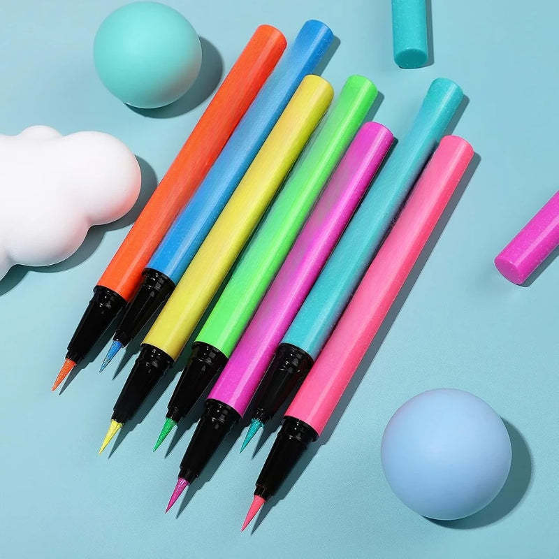 UV Neon Eyeliner Set Sparkling Liquid For Bold Eye Makeup-My Makeup Brushset