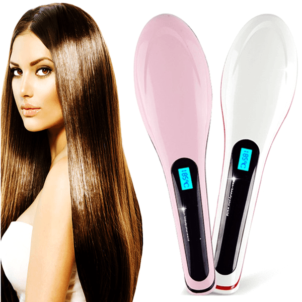 Hair Straightening Brush – Fast-Heating & Anti-Frizz Styling-My Makeup Brushset
