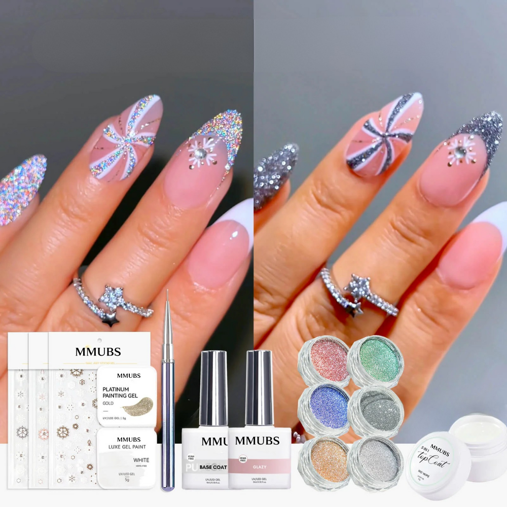 Sparkling MMUBS Reflective Candy IG Nail Art Kit Set