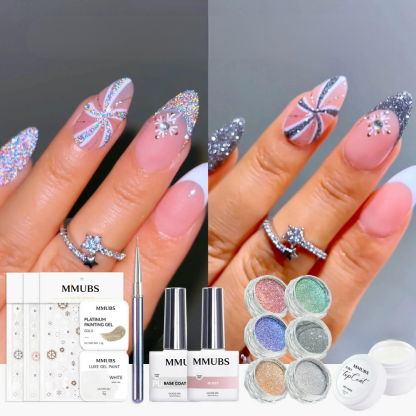 Sparkling MMUBS Reflective Candy IG Nail Art Kit Set