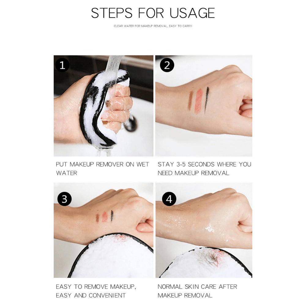 Reusable Makeup Removing Puffs - A Set of 5 pieces-My Makeup Brushset