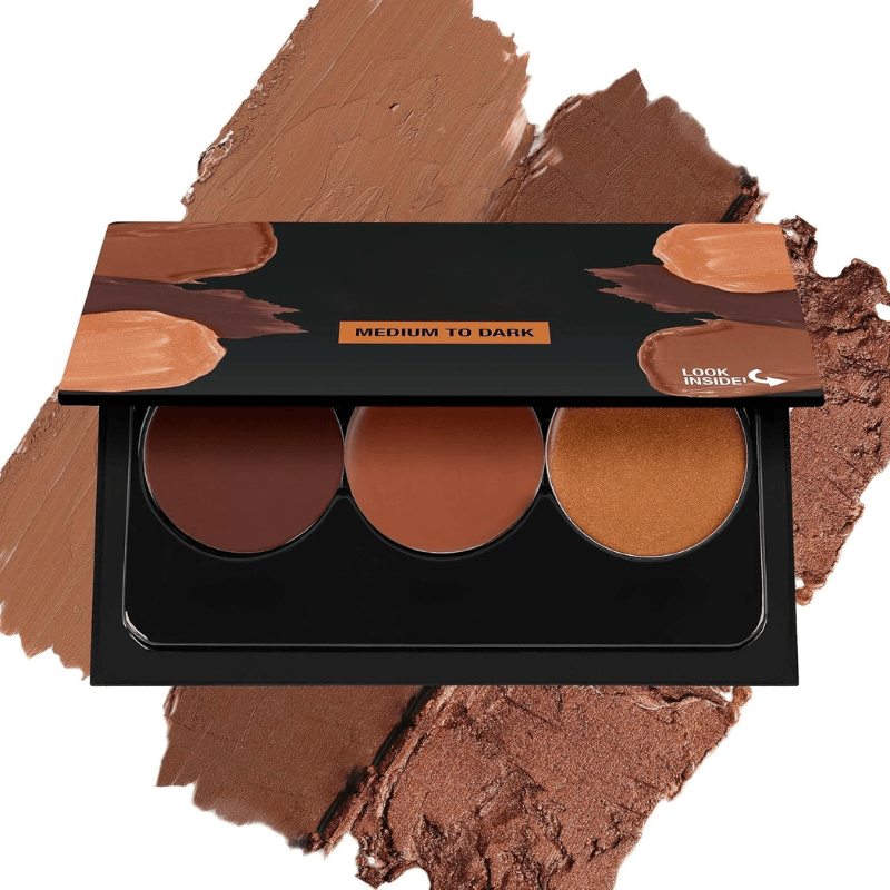 Vibrant Cream Contour Palette Kit Rich And Blendable Shades-My Makeup Brushset