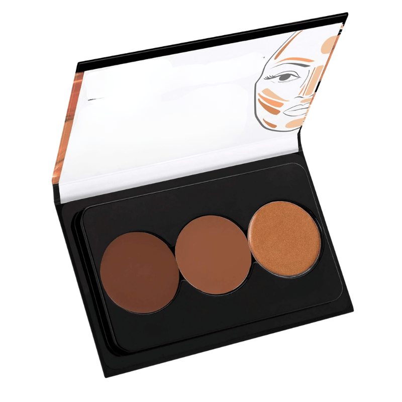 Vibrant Cream Contour Palette Kit Rich And Blendable Shades-My Makeup Brushset