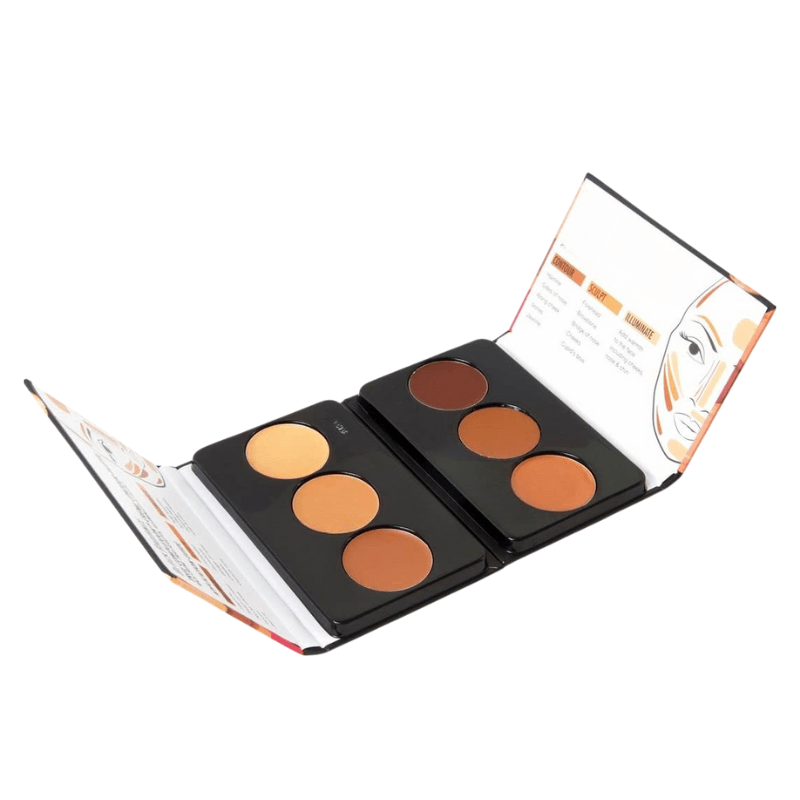 Vibrant Cream Contour Palette Kit Rich And Blendable Shades-My Makeup Brushset