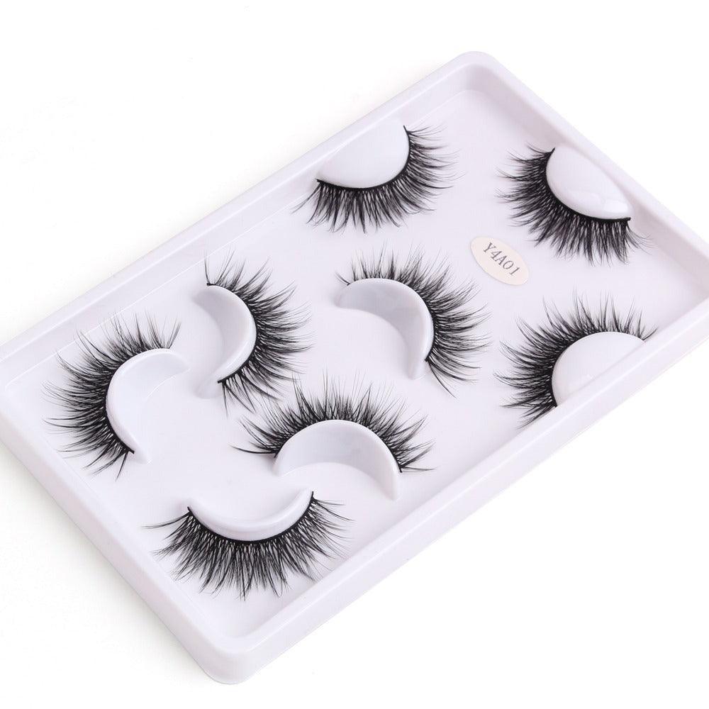 Mink Fake Eyelashes Set  – 4 Pairs Premium Quality and Comfortable Wear-My Makeup Brushset