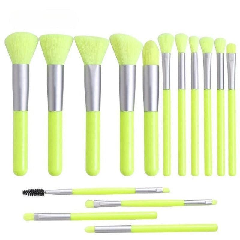 15 Pcs Neon Makeup Brush Set - Colorful & Soft Bristles-My Makeup Brushset