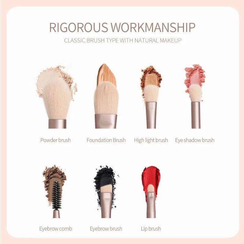 7Pcs Mini Makeup Brush Kit – Soft, Travel-Friendly and Pro Quality-My Makeup Brushset