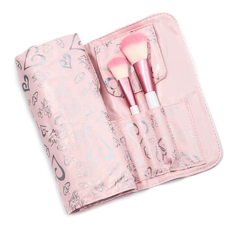 24 Piece Pink White Brush Set – Soft Bristles for Flawless Makeup-My Makeup Brushset