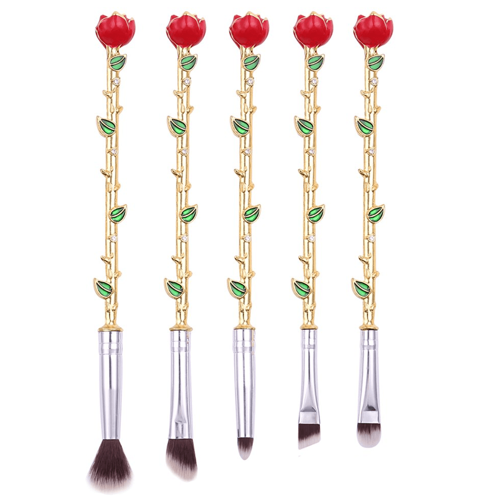 Rose Inspired Brush Set – Elegant Floral Makeup Collection-My Makeup Brushset