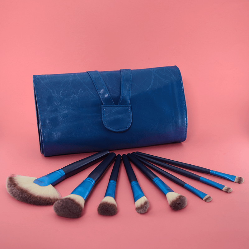 24 Piece Ocean Blue Brush Set – Complete Face and Eye Makeup Brushes-My Makeup Brushset