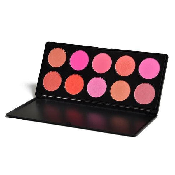 10 Color Blush Palette – Matte and Shimmer Shades for a Flawless Look-My Makeup Brushset