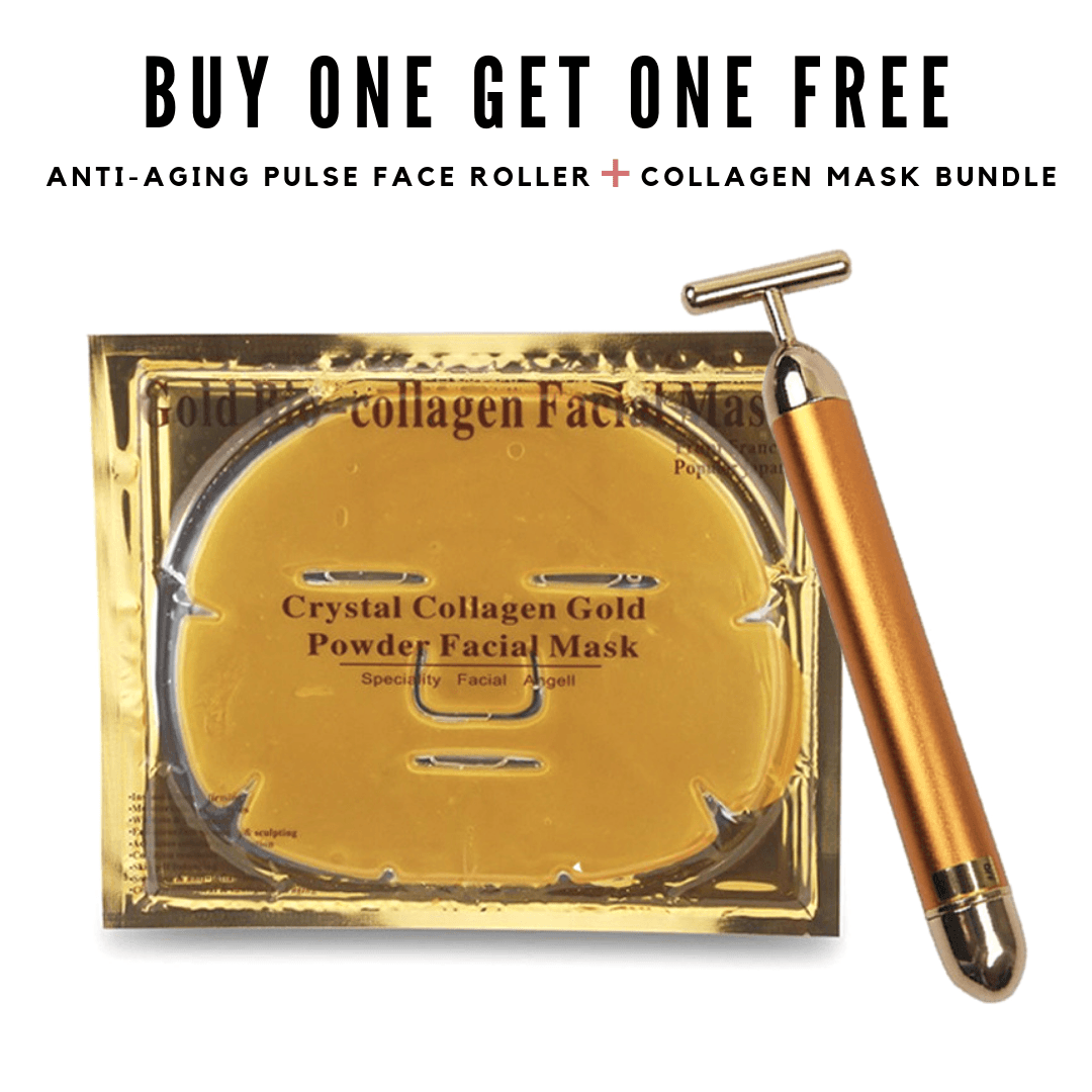 Anti Aging Face Roller Collagen Mask Set - Rejuvenate Your Skin Bundle-My Makeup Brushset