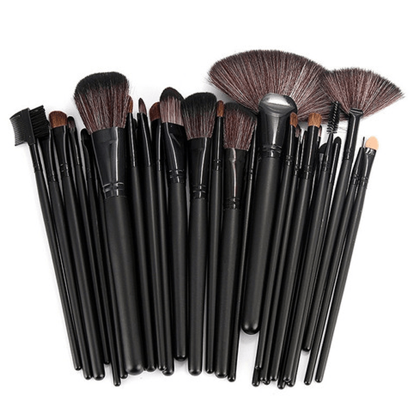 32 Piece Black Brush Set – Soft Synthetic Bristles Application-My Makeup Brushset