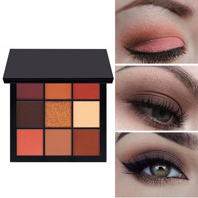 Matte And Shimmer Eyeshadow Palette – 9 Richly Pigmented Shades-My Makeup Brushset