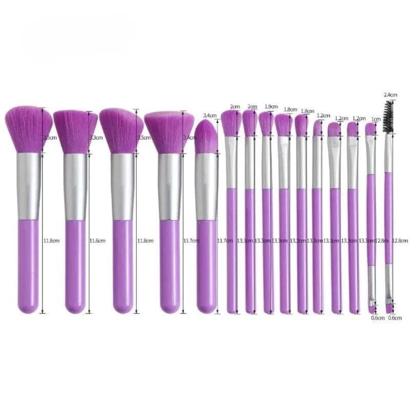 15 Pcs Neon Makeup Brush Set - Colorful & Soft Bristles-My Makeup Brushset