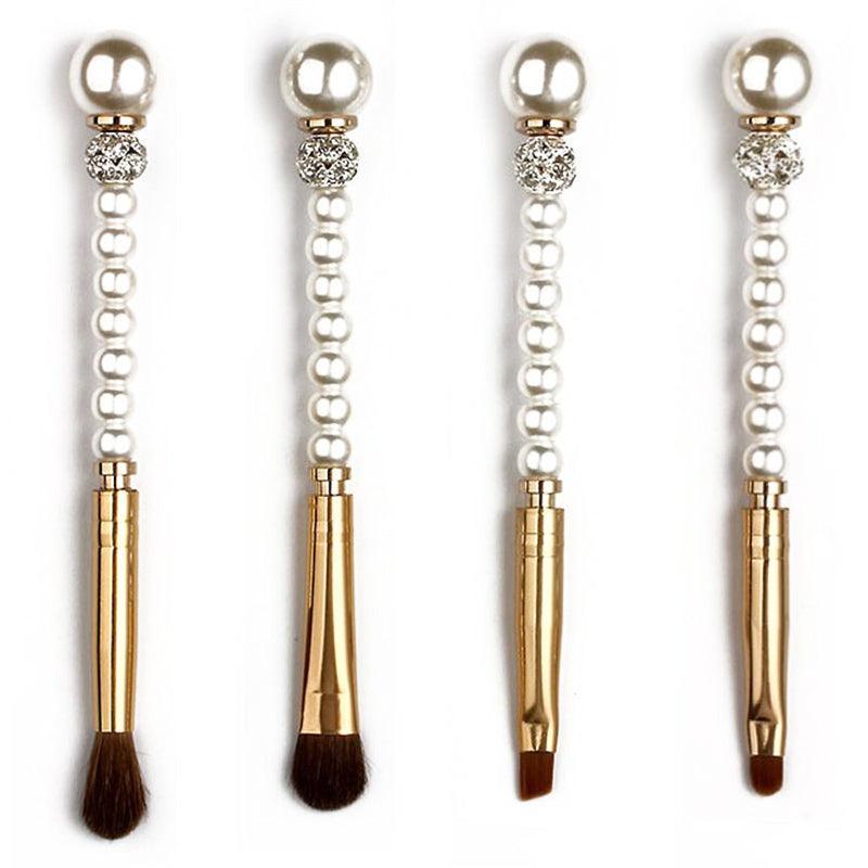 Classy Ariel Pearl Brush Set - 4 Piece Luxury Makeup Set-My Makeup Brushset