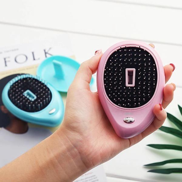 Portable Electric Hairbrush – Detangling & Massaging Compact Hair Tool-My Makeup Brushset
