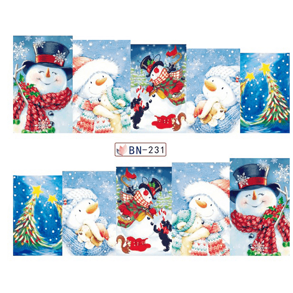 Christmas Nail Stickers - Quick Durable manicure ideas-My Makeup Brushset