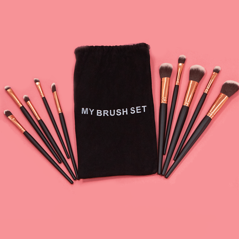 24 Piece Pro Black Brush Set – Complete Precision and Application-My Makeup Brushset