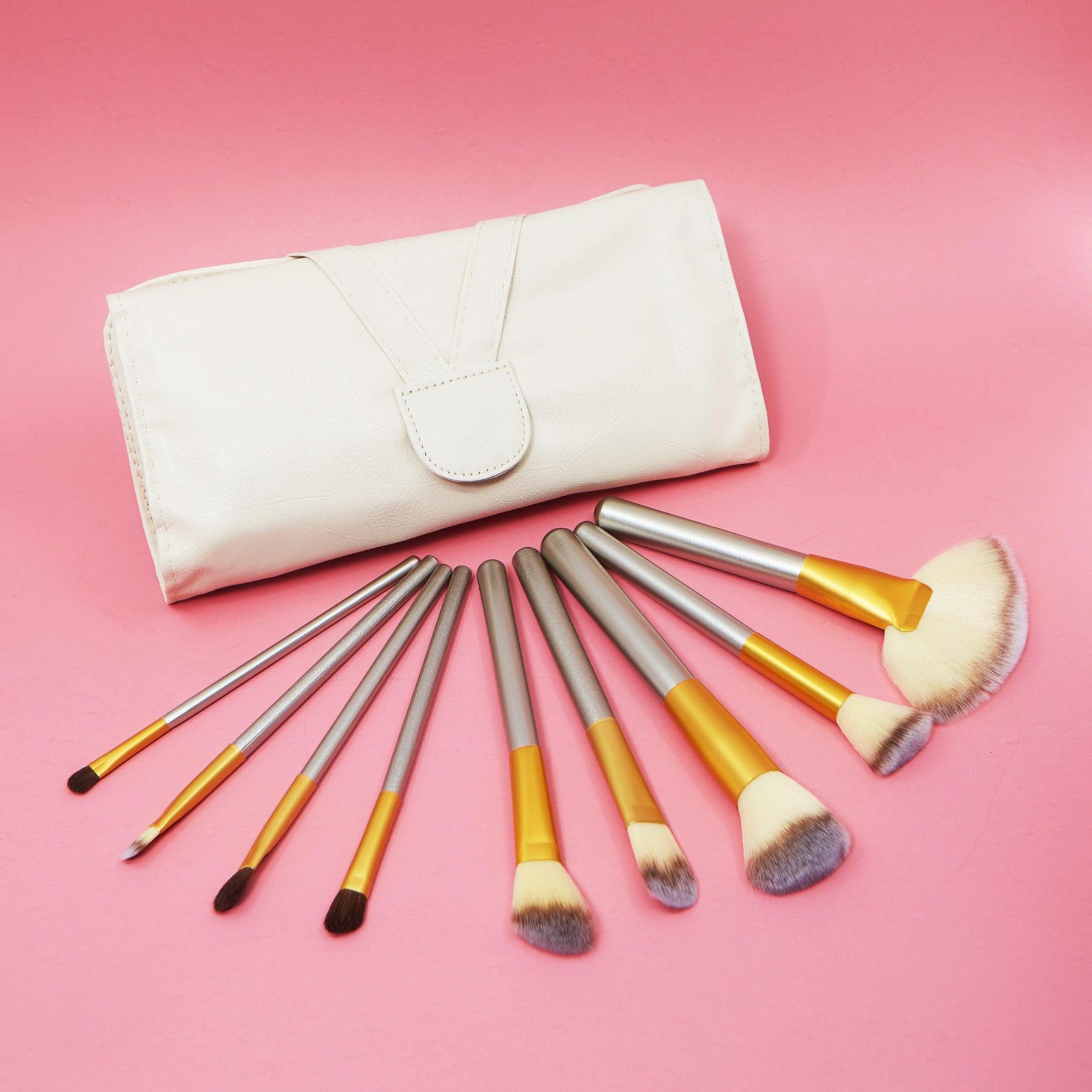 24 Piece Crushed Mocha Brush Set –  Makeup Brush Collection-My Makeup Brushset