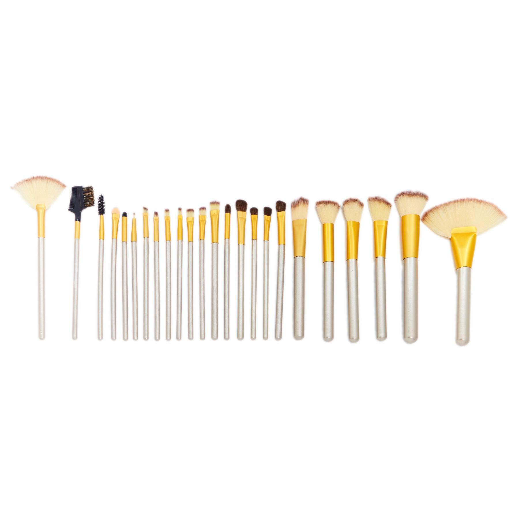 24 Piece Crushed Mocha Brush Set –  Makeup Brush Collection-My Makeup Brushset