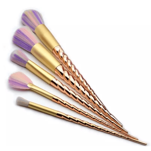 Gold Twisted Unicorn Brushes – Professional  Makeup Brush Set-My Makeup Brushset