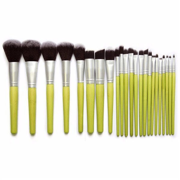 24 Piece Nylon Brush Set – Complete Makeup Collection-My Makeup Brushset