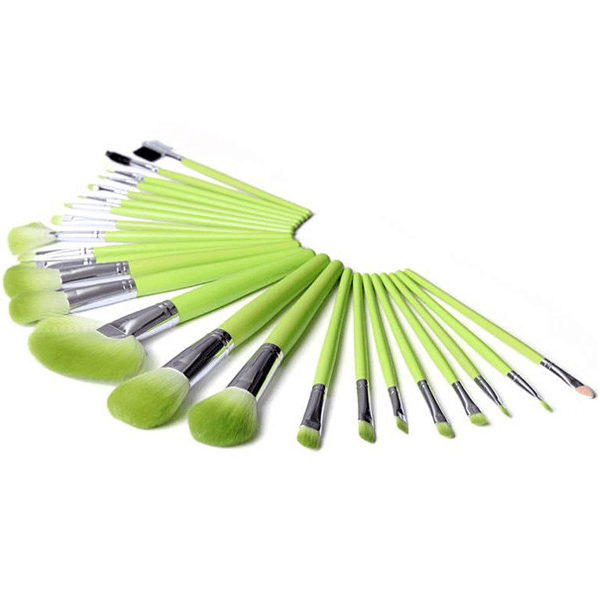 Mean Green 24 Piece Makeup Brush Set - Quality Brushes-My Makeup Brushset