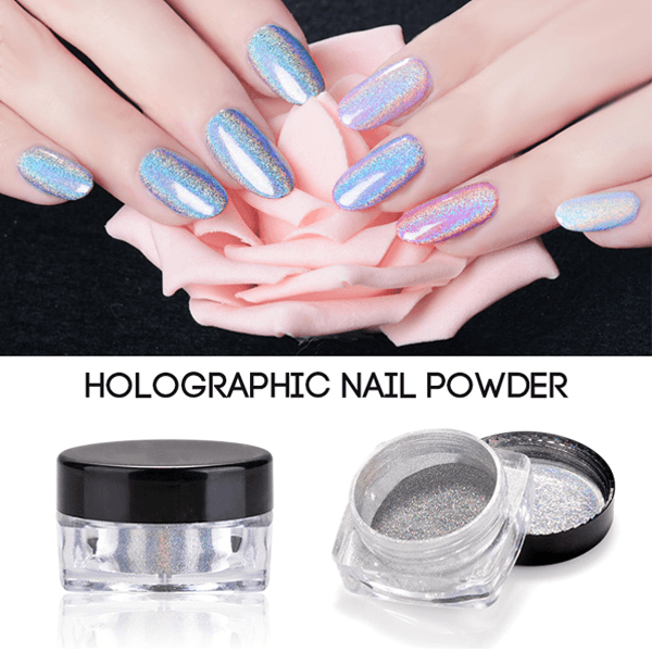 Holographic Nail Powder – Shimmering Unicorn Chrome Effect-My Makeup Brushset