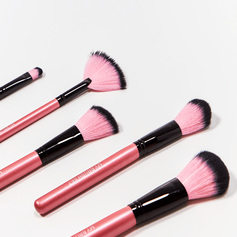 24 Piece Hot Pink Brush Set – Complete Face and Eye Makeup Collection-My Makeup Brushset