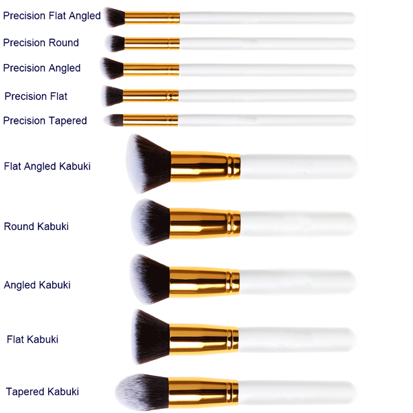 10 Piece Kabuki Brush Set – Smooth Blending for Flawless Makeup-My Makeup Brushset