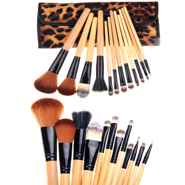 12 Piece Cheetah Skin Brush Set – Professional Makeup Brushes-My Makeup Brushset