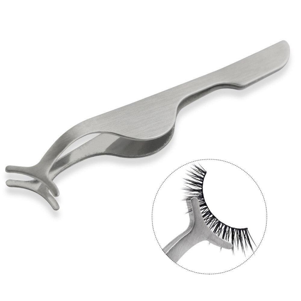 False Eyelash Tweezers – Stainless Steel Applicator-My Makeup Brushset