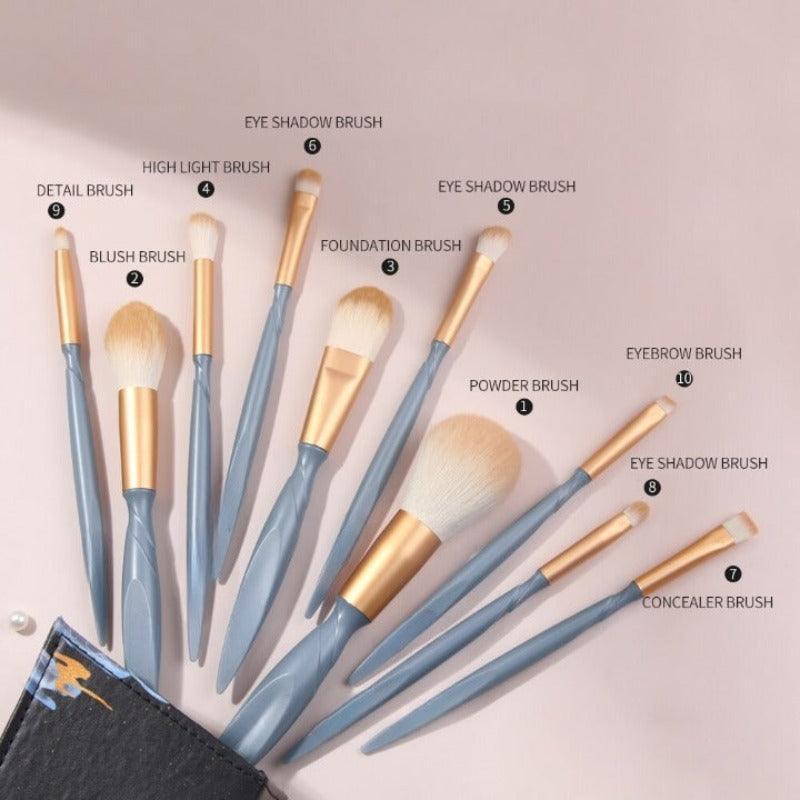 Professional Makeup Brushes - 10 Pieces Synthetic Cosmetic Set-My Makeup Brushset