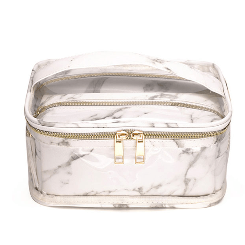 Marble Print Cosmetic Bags – Travel Friendly Makeup Storage-My Makeup Brushset