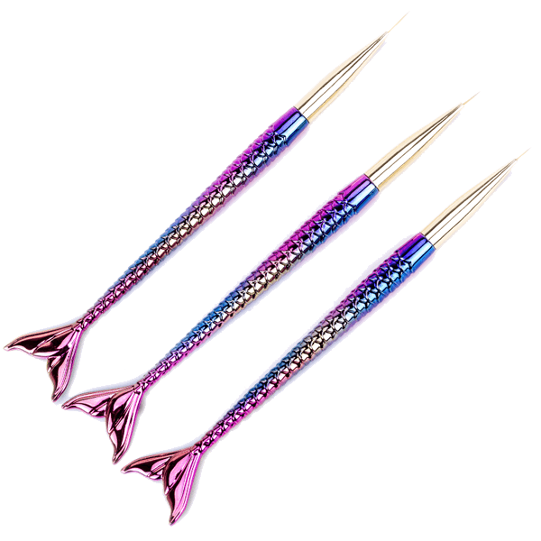 Mermaid Nail Art Brush Set - Create Stunning Nail Designs-My Makeup Brushset