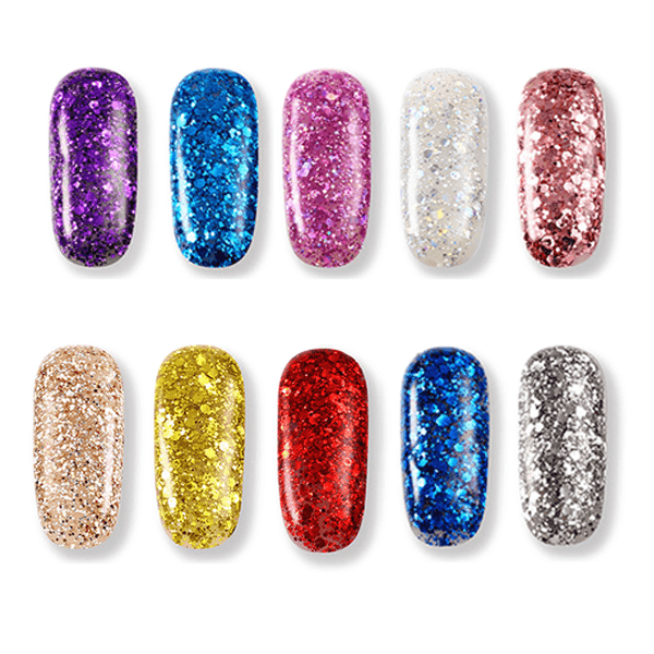 Luxury 3D Nail Art Glitter Powder For Stunning Manicures-My Makeup Brushset