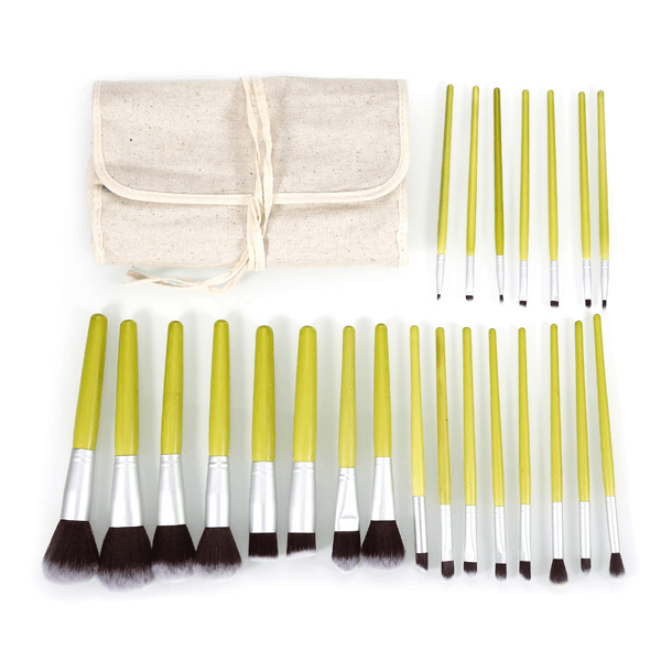 24 Piece Nylon Brush Set – Complete Makeup Collection-My Makeup Brushset