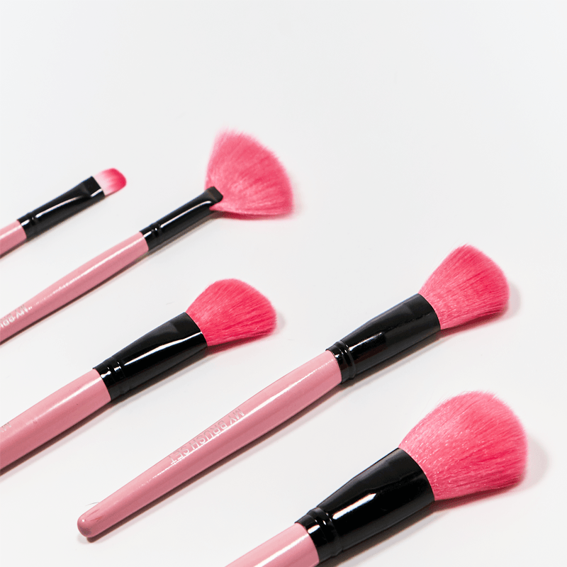 24 Piece Pink Makeup Brush Set – Perfect for Face and Eye Application-My Makeup Brushset