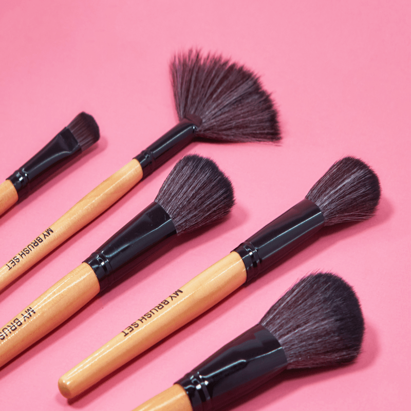 24 Piece Wooden Makeup Brush Set – Complete Face Kit-My Makeup Brushset