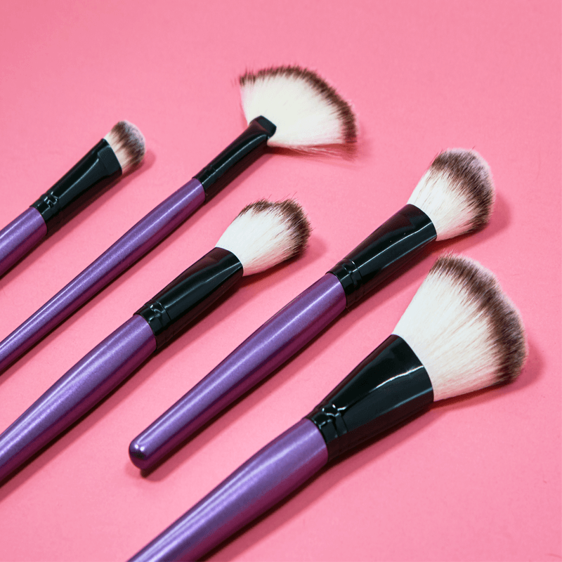 24 Piece Purple Tulip Brush Set – Complete Professional Makeup-My Makeup Brushset