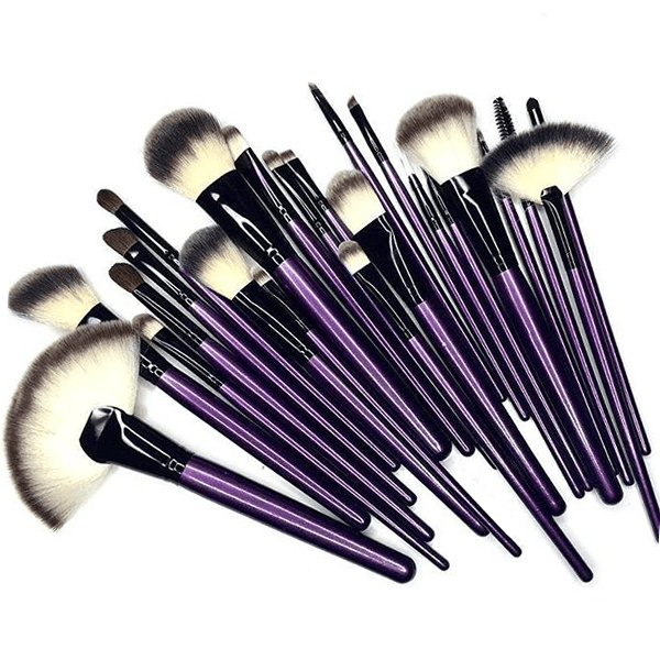 24 Piece Purple Tulip Brush Set – Complete Professional Makeup-My Makeup Brushset